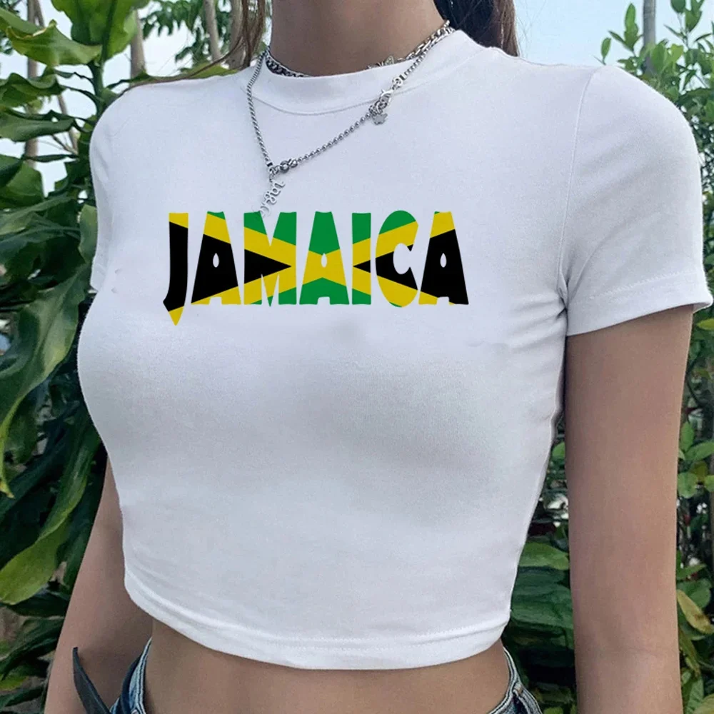 Jamaica gothic  cyber y2k hippie  crop top girl streetwear  fairy grunge  manga 90s tee  crop top