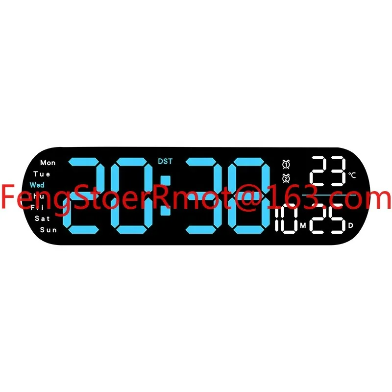 

Big Digits Colour Screen LED Digital Wall Clock with Large Display with Temperature Auto-Dimming and Timer