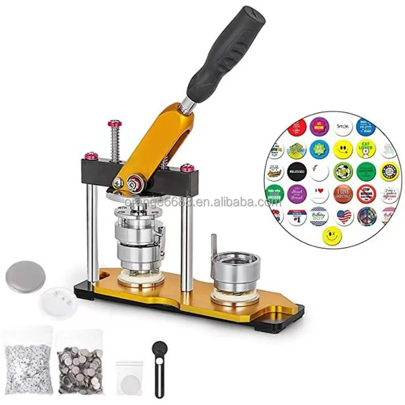 Manual Button Badge Making Machine 25 32 37 44 50 58 75mm For Fridge Rope Tile Keychain Christmas Gift