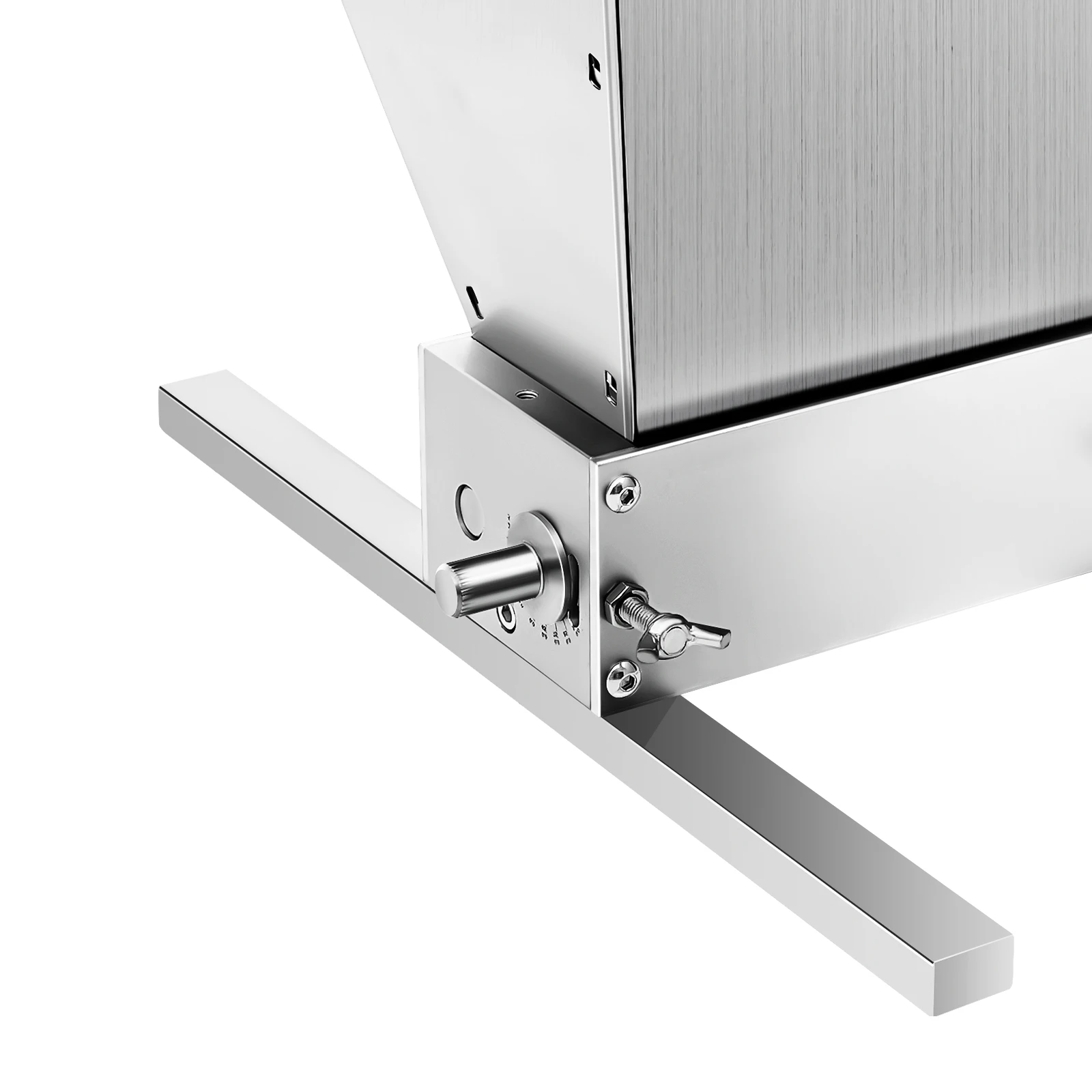 4L Getreidemühle mit Trichter, Edelstahlwalzenmühle, einstellbarer Abstand 0,1-2,5 mm, manuell oder mit Bohrmaschine bedienbar, für Hausbrauen von Gerste – Detail 16