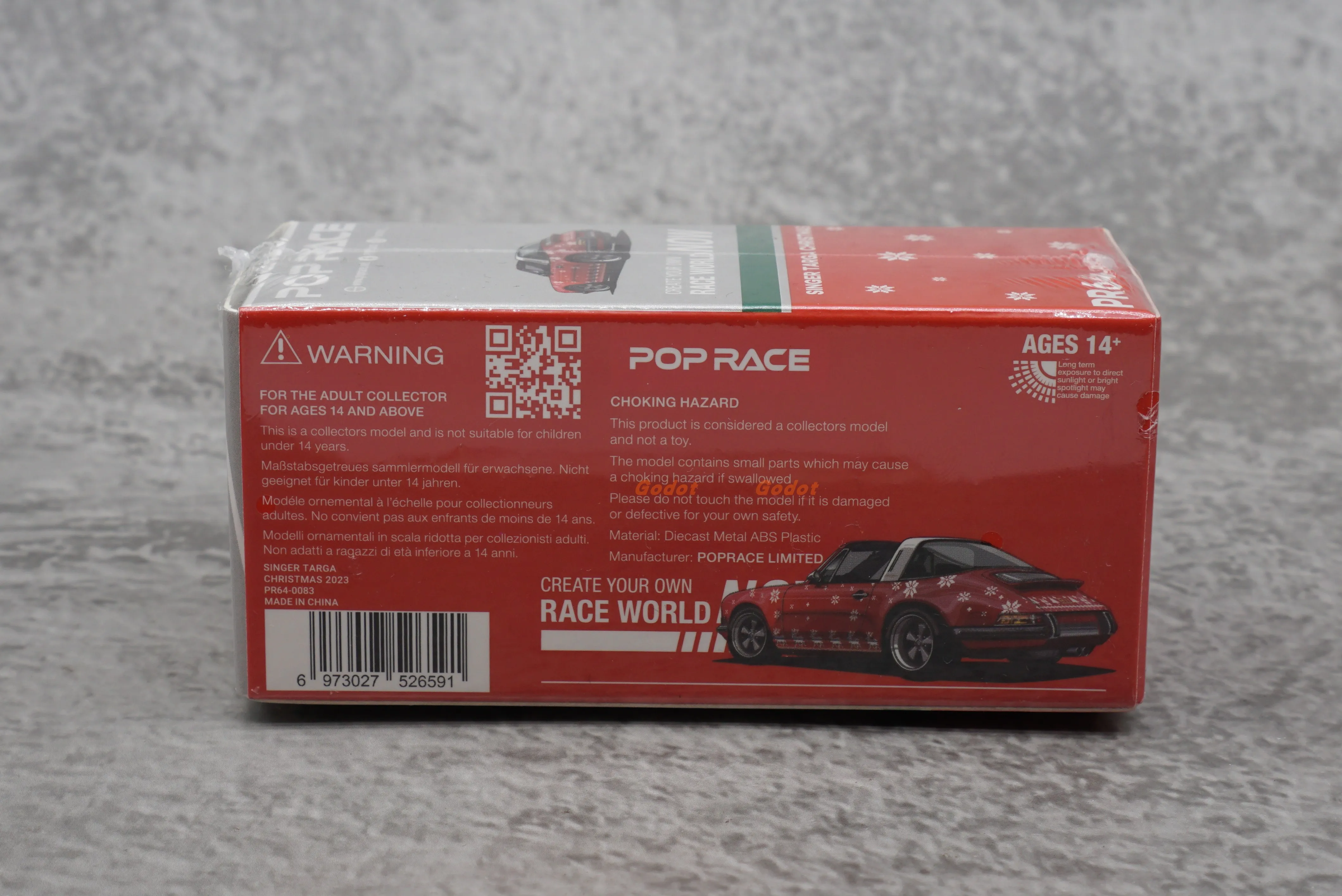 Poprace 1/64นักร้อง964 911โมเดลรถยนต์ของเล่นโลหะผสม