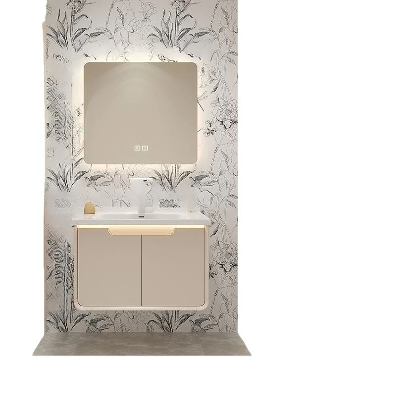 

Washing table, oak modern, new ceramic integrated basin, cream style