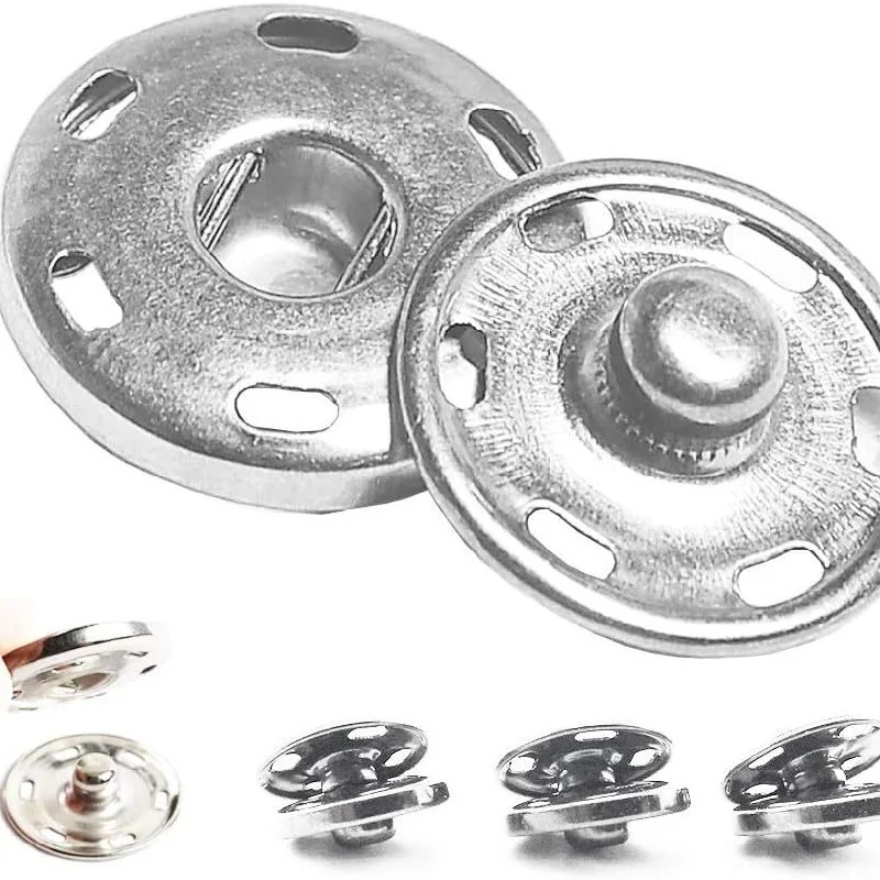 

300PCS Metal Snap Buttons Set， 4 Colors，15mm Outside Diameter，for Leather，Jeans，DIY Clothing，Shoes，Curtains，Boat Cover，Tent