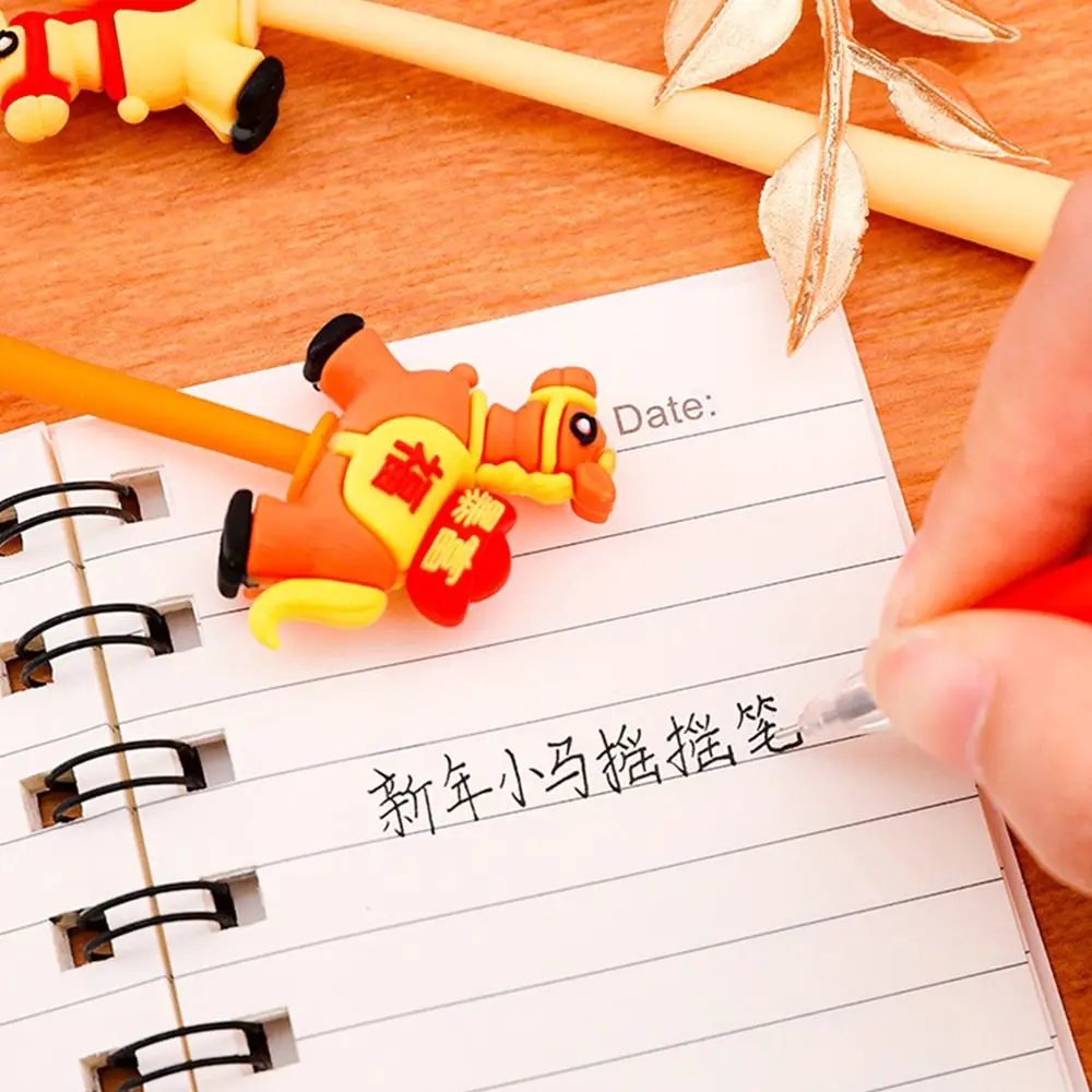 

Little Horse Swinging Joy Neutral Pen Quick Dry 0.5mm Black Ink Gel Pen Super Smooth Writing Tool Gel Pen Office Accessories