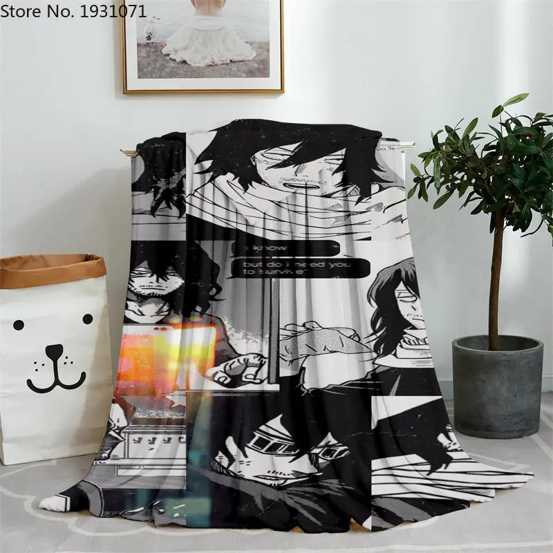 Aizawa Shota Collage 3D Flannel Blanket My Hero Academia Anime Thin Blanket Flannel Portable Home Travel Office Blanket 01