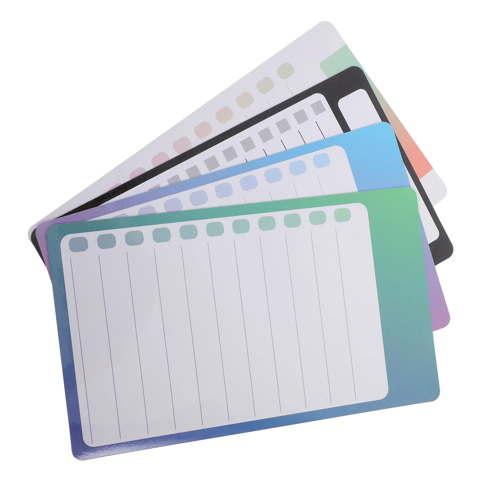 

4Pcs Magnetic Grocery List Pad for Fridge Pet Material Magnetic Notepad Refrigerator Weekly to Do Lists