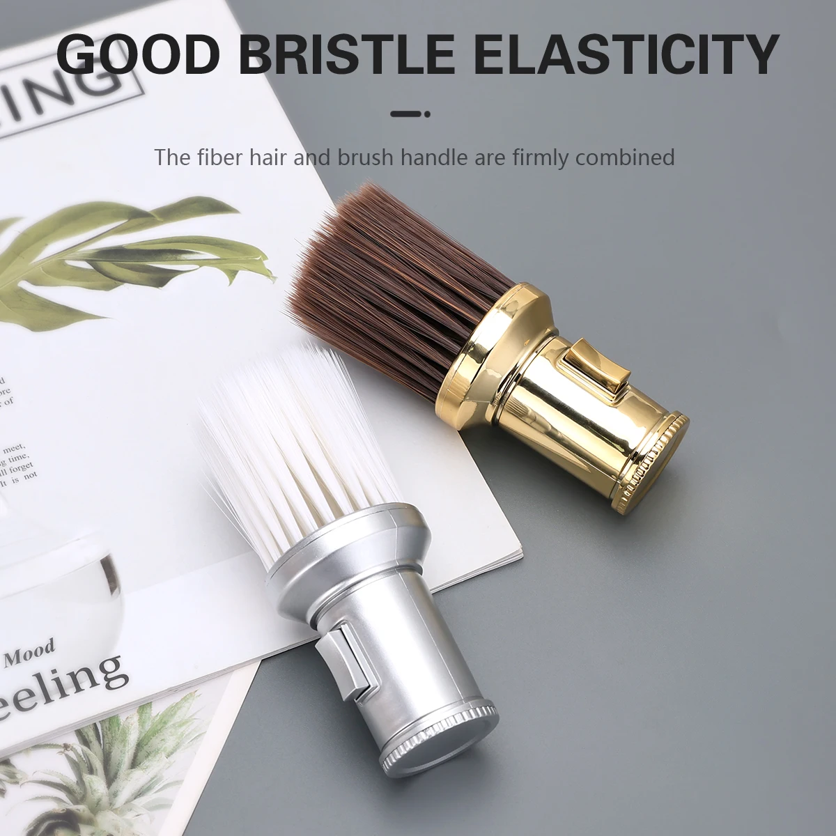Hair Cutting Cleaning Barber Brush Boar Bristle Professional Powder Addition Neck Duster for Hair Removal Tool for Clippers