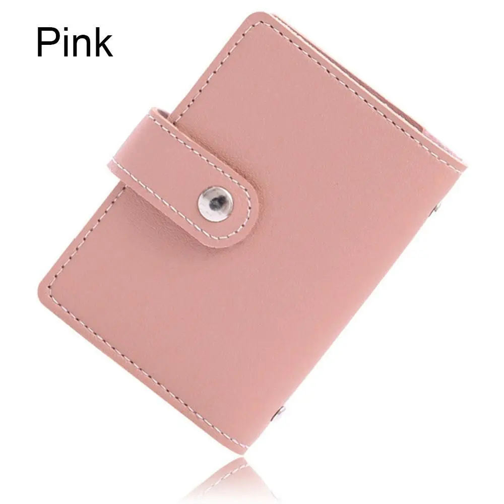 26 Card Slots Multi-function Candy Color Women Men RFID Blocking Credit Card Holder Wallet PU Leather