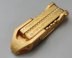 Used EDC Yedc cupronickel razor gold-plated fidget slider Decompression toys