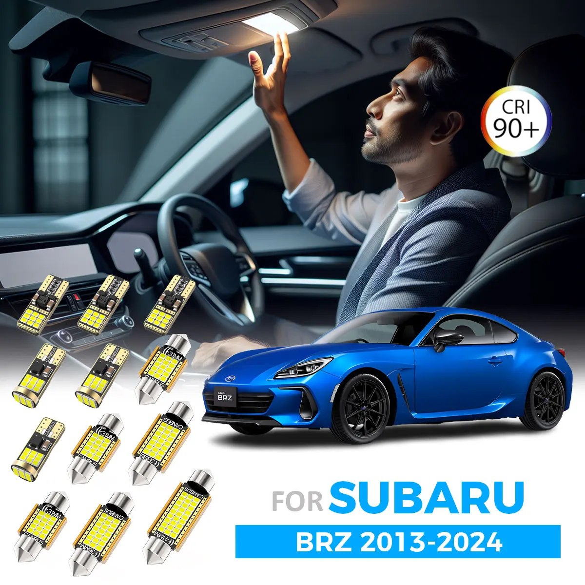

AENVTOL 11 шт. комплект автомобильного светодиодного внутреннего освещения для Subaru BRZ 2013-2016 2017 2018 2019 2020 2021 2022 2023 2024 аксессуары для ламп лампа