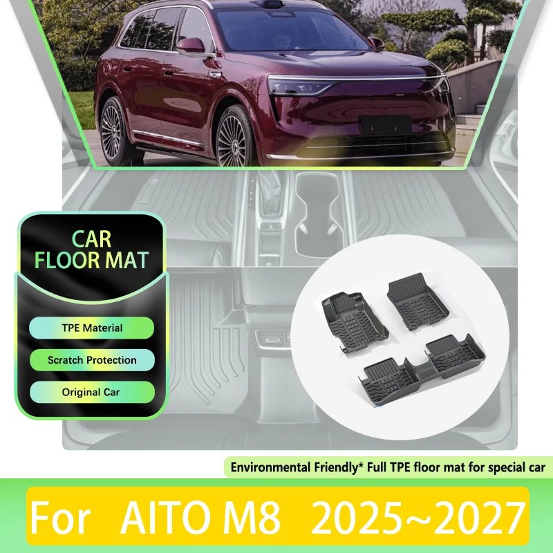 

Автомобильный коврик с левым рулем для AITO M8 2025 2026 2027 5 6 мест Автоматические коврики Поставки ковров Интерьерные запасные части Коврик Автомобильные аксессуары