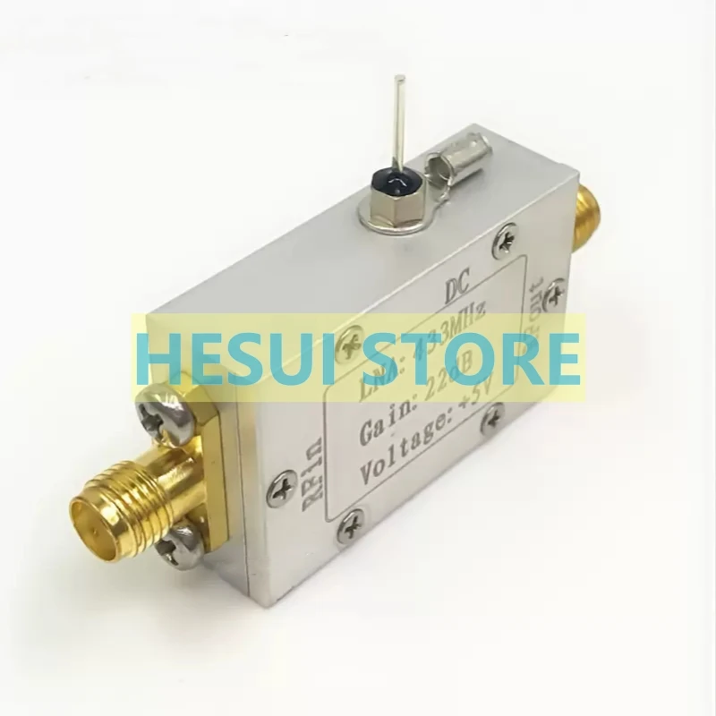 100mW 22dB 433MHz RF amplifier module RF LNA amplifier module ultra low noise amplifier module board CNC Al shielding shell