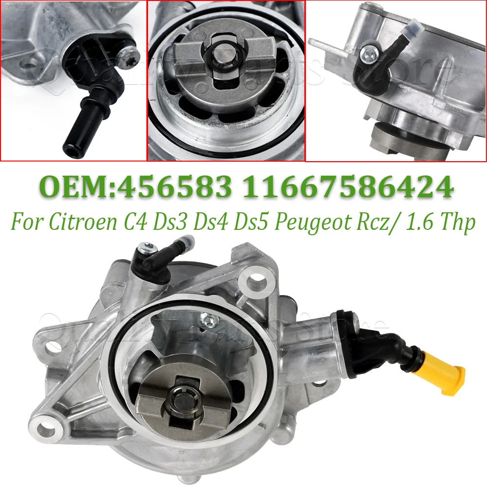1PC Brake System Vacuum Pump Air Pump 456583 Fits For Citroen C4 Ds3 Ds4 Ds5 Peugeot Rcz/ 1.6 THP 11667586424 701366060 456578