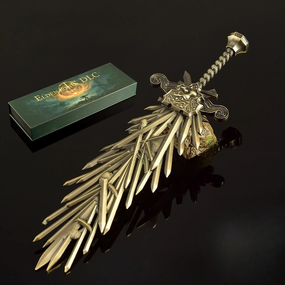30 CM Eldenn Japanese Anime Peripherals Grafted Blade Greatsword‌ Metal Weapons Model Gift Box Collectible Desk Ornament Boy Toy