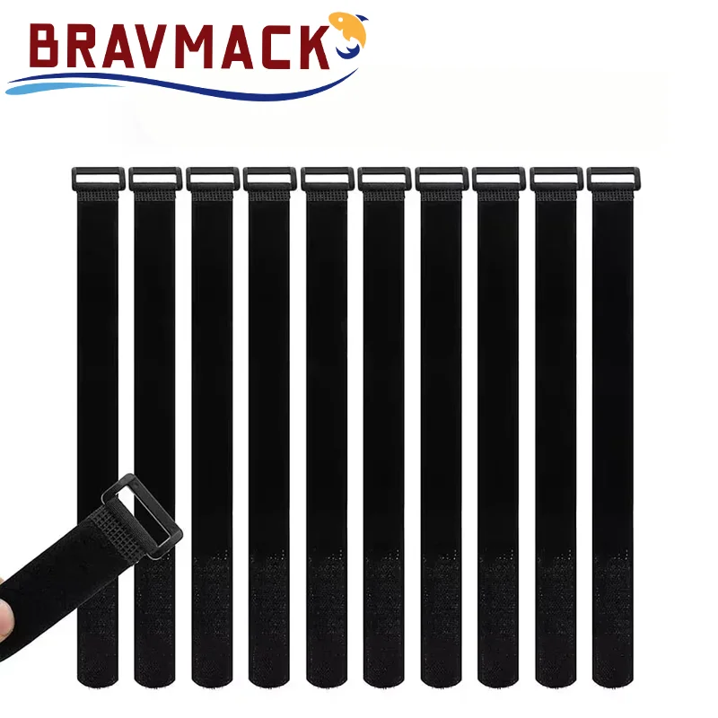 10pcs nylon Cable Ties Reusable Hook and Loop Strap for Organizing Wires and Cords - Secure and Convenient Fastening Solution