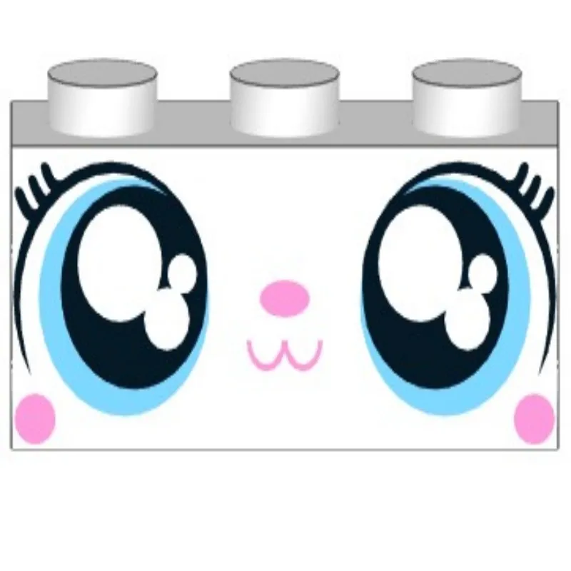 10pcs Building block 3622 printing piece with interchangeable base color, customized pattern, cute expression, radio