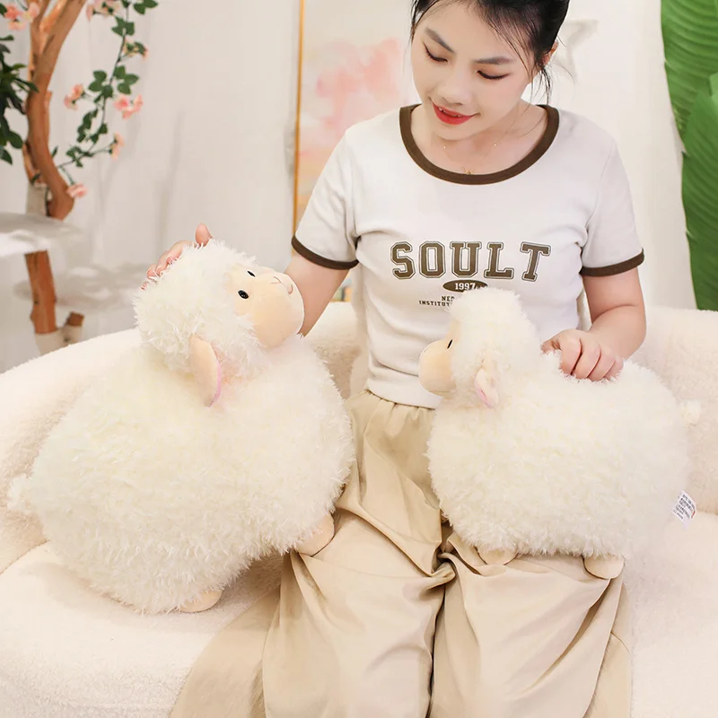 Superzacht pluche lamskussen, schattig knuffelspeelgoed voor decorgeschenken en comfort