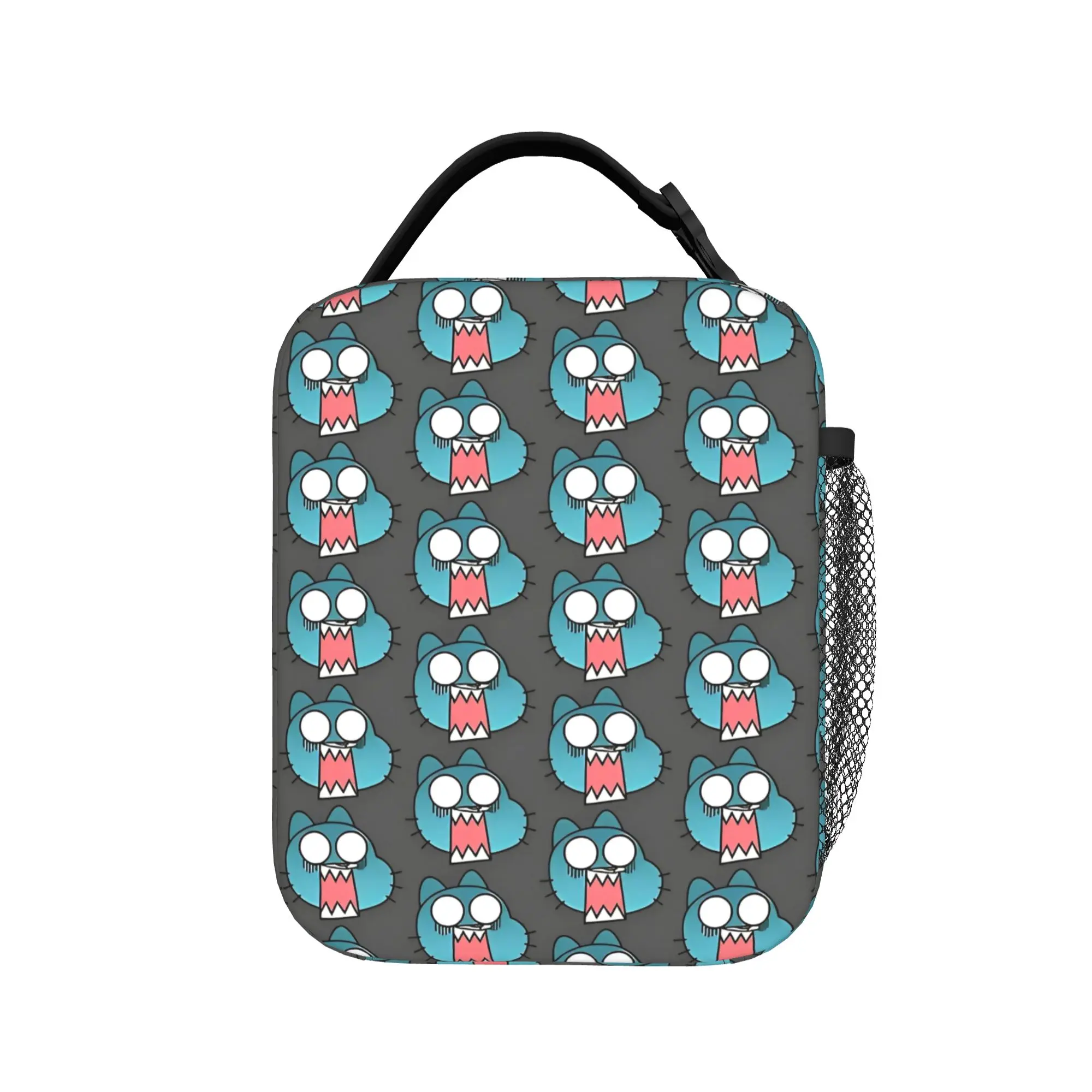 Insulated Lunch Bag Cooler Bag Reusable,Lunch Container Cute Cartoon Comedy The Amazing World Of Gumballs  Tote Lunch Box