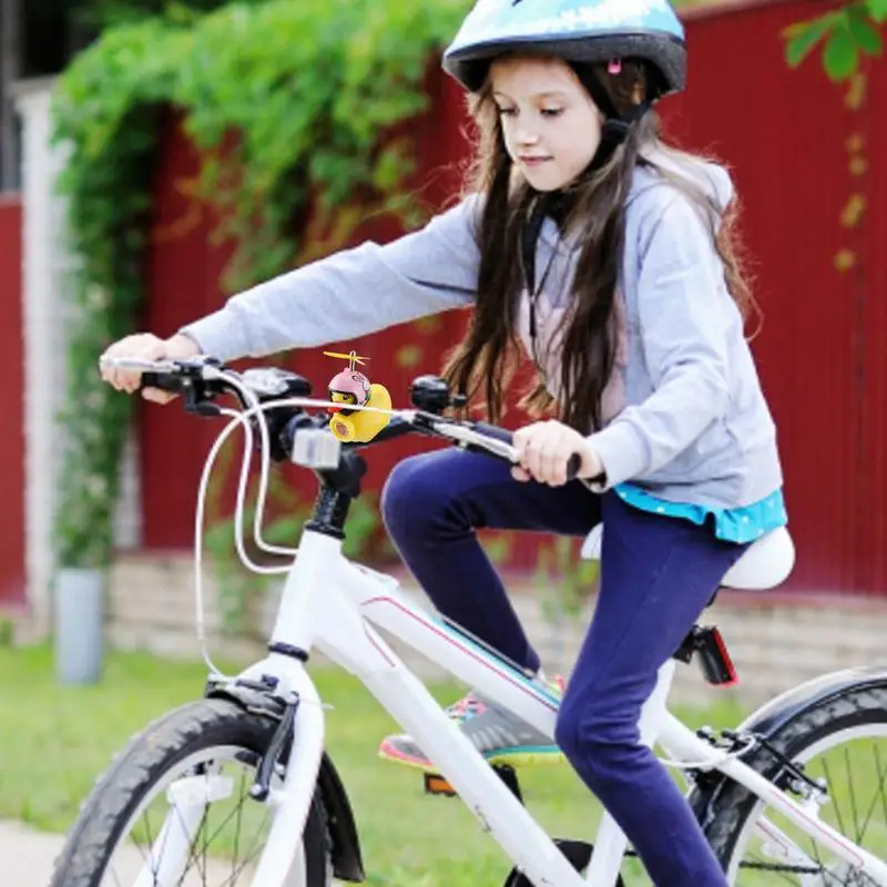 Bike Handlebar Head Light Rubber Duck Helmets Toys Duck Car Ornaments Cycling Accessories Practical Light With Easy Installation