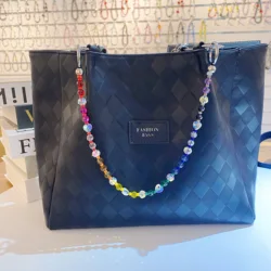 HERLOOK Bag Charms for Women Y2K Accesories Colorful Crystal Clear Beads Bag Charm Fashion Chain Ladies Jewelry