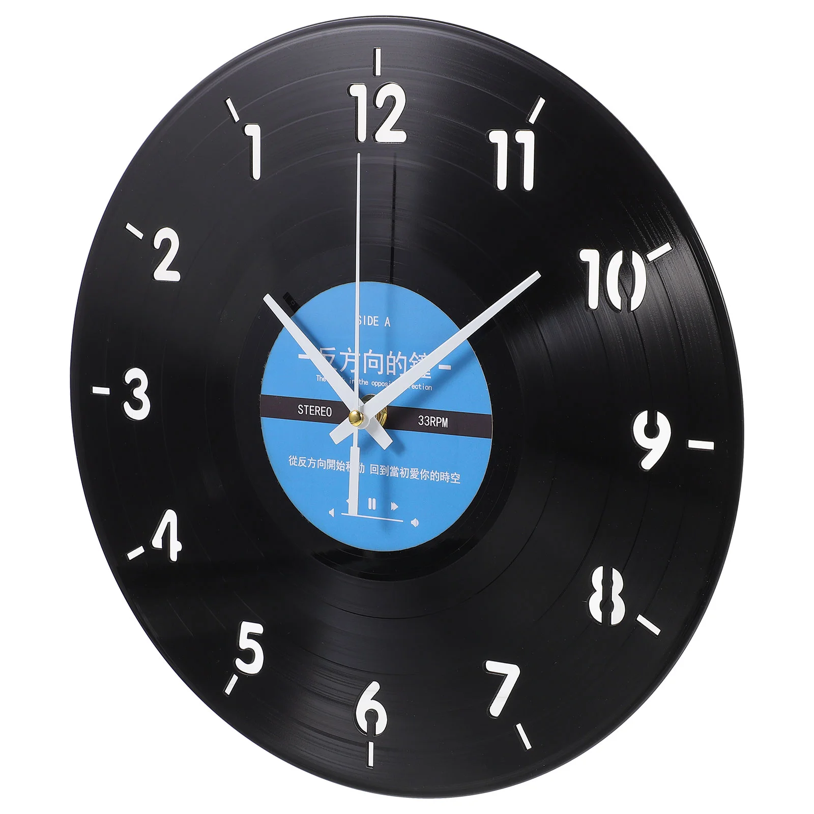 Vintage Vinyl Records Wall Clock Decorative Hanging Home Decoration Mute Reverse turning Wall Hanging Clock Wall Clock