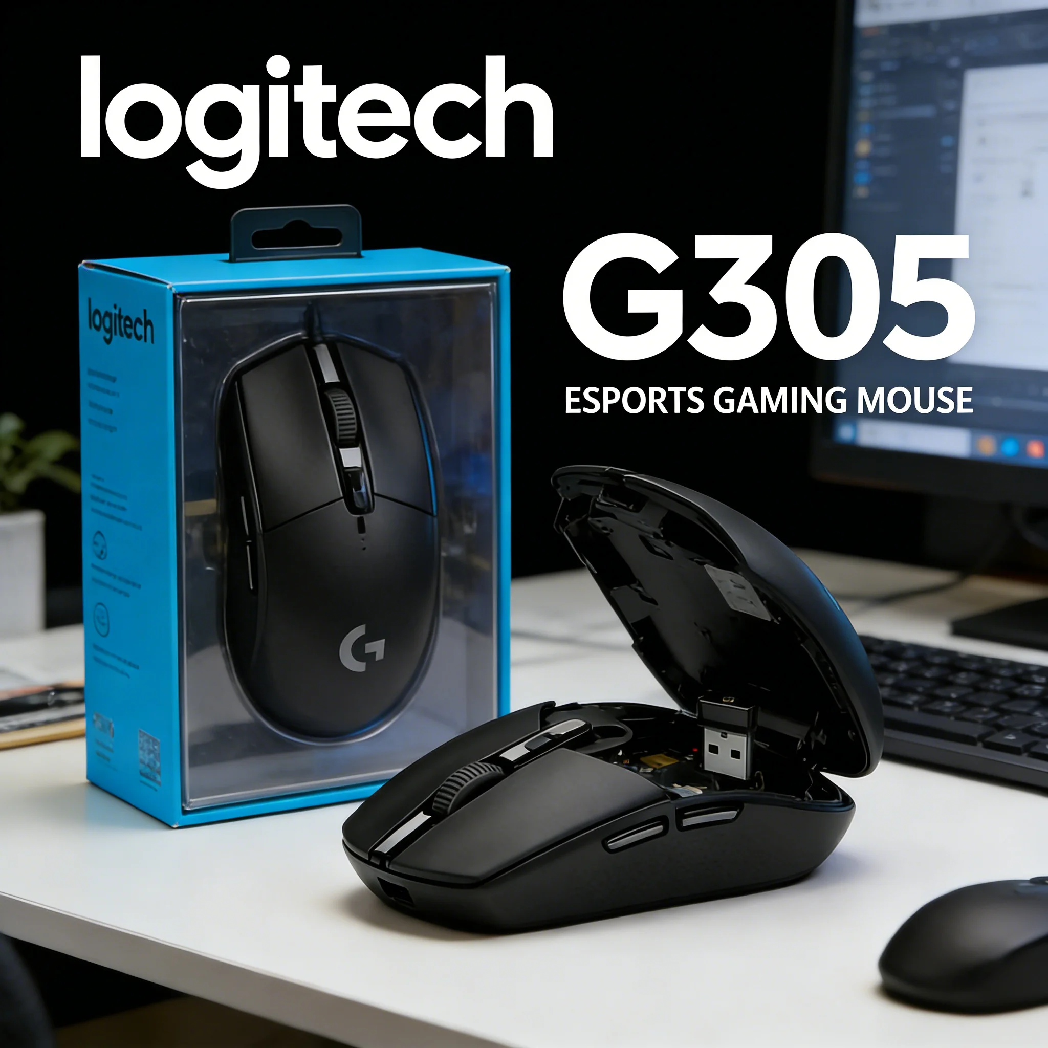 

Игровая клавиатура Logitech G305 Daedalus Rex - беспроводная/комбо-комплект с мышью, 3200 DPI, RGB-подсветка, двухрежимное подключение для офиса и игр