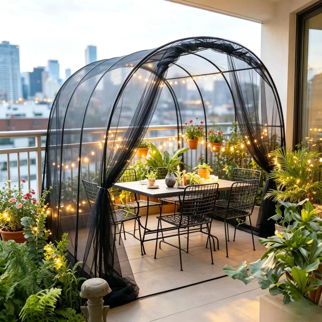 Gazebo Mosquito Netting High-density Breathable Outdoor Bug Screen Multi-purpose Net for Patio Balcony Garden Plant Protection