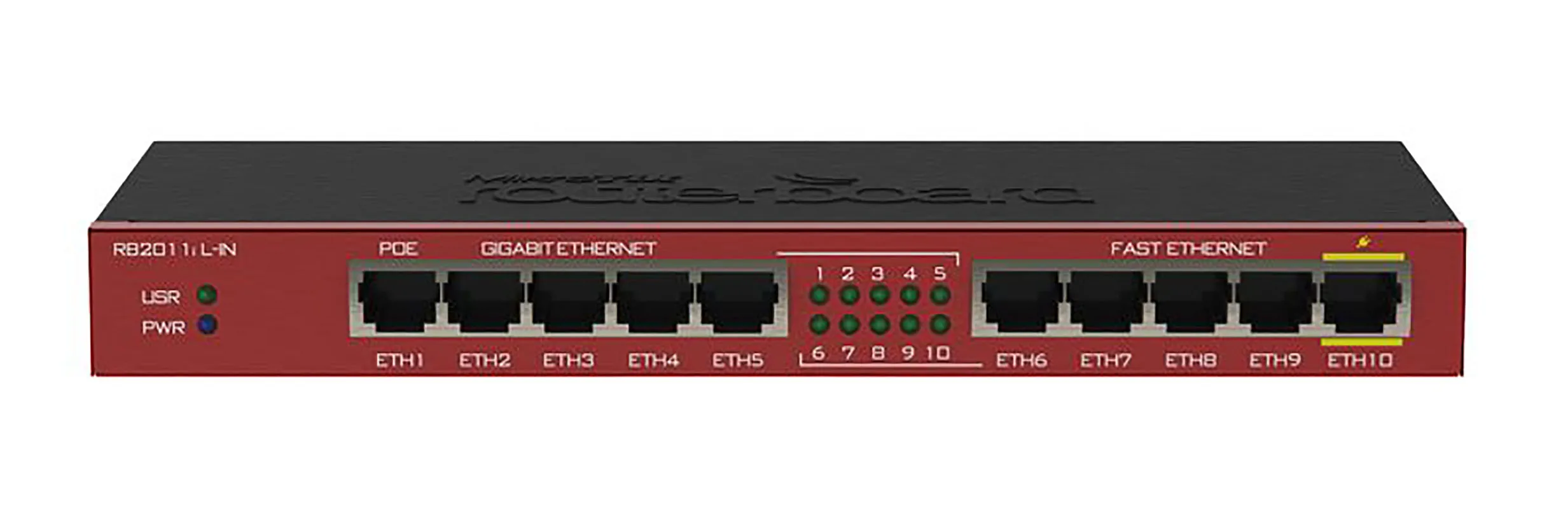 Mikrotik RB2011iL-IN ROS Enterprise Home Cable Router 5-port Gigabit 100 Gigabit Multi Service