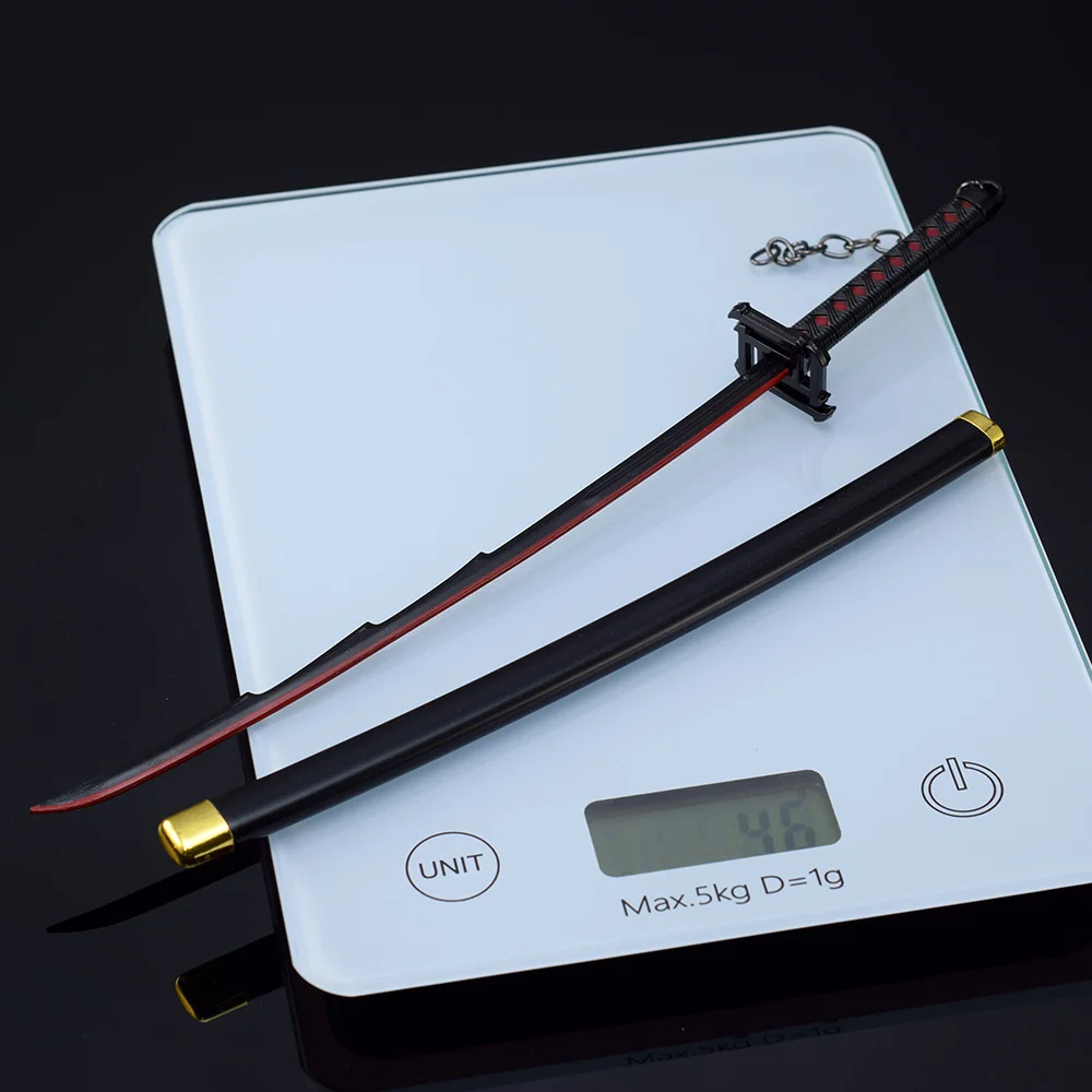 ديكور غرفة نوم معدنية Kurosaki Ichigo Ban Kai Zangetsu أنيمي سلاح 26 سنتيمتر أنيمي سلاح نموذج كاتانا الساموراي السيوف زخرفة الحرف