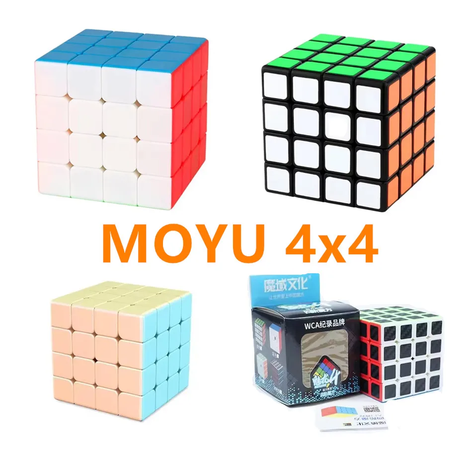 4x4 Cube MoYu MeiLong 4x4 Magic Cube 4x4x4 Speed Cubes Strickerless Professional Cubo Magico Puzzle Toy For Children Kids Gift