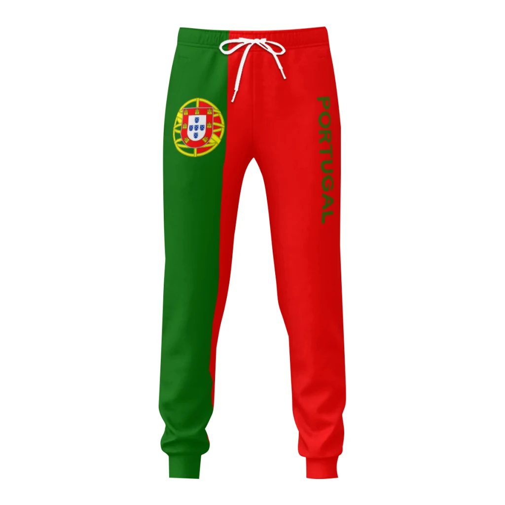 Mens Sweatpants Portugal Flag Pants with Pockets Joggers Soccer Football Multifunction Sports Sweat With Drawstring