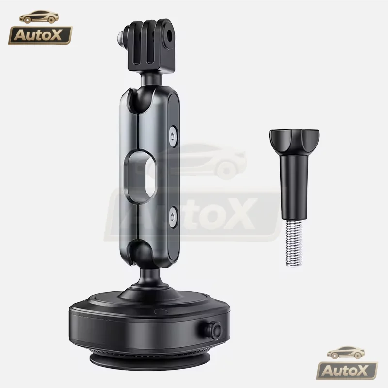 Supporto per action camera per auto con aspirazione elettrica automatica X 360 °   Regolazione compatibile con la serie DJI/AKASO/GoPro/Insta360
