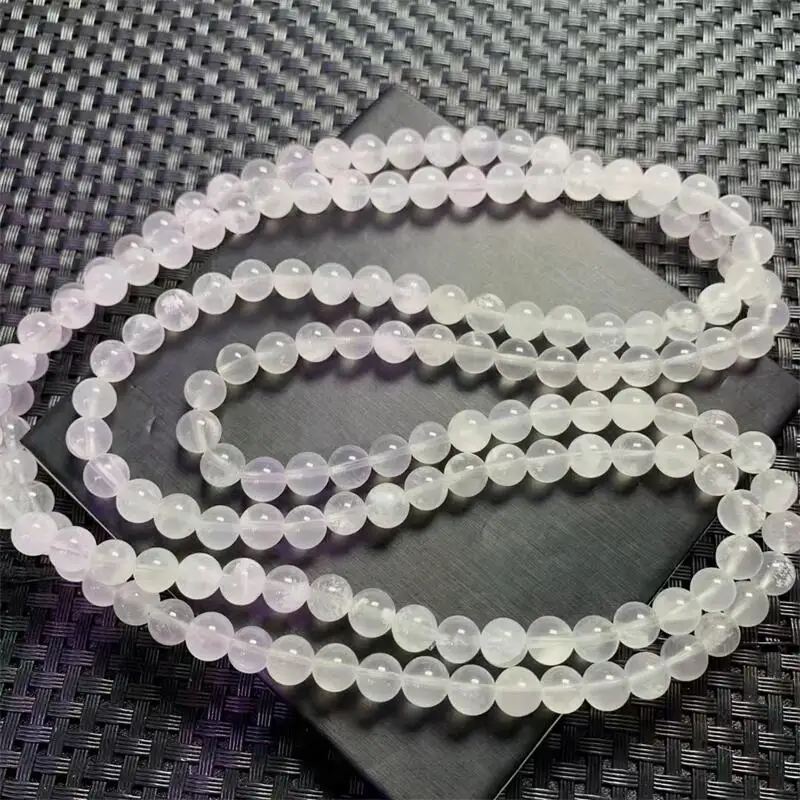 

7.3MM Natural Snowflake Garden Quartz Triple Circle Bracelet Fashion Crystal Gemstone Jewelry Reiki Healing Gift For Women 1pcs