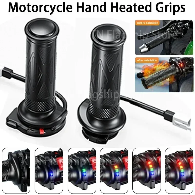 JUNHAN Motorcycle Hot Grip Motorbike ATV Electric Heated Grips 22mm 7/8