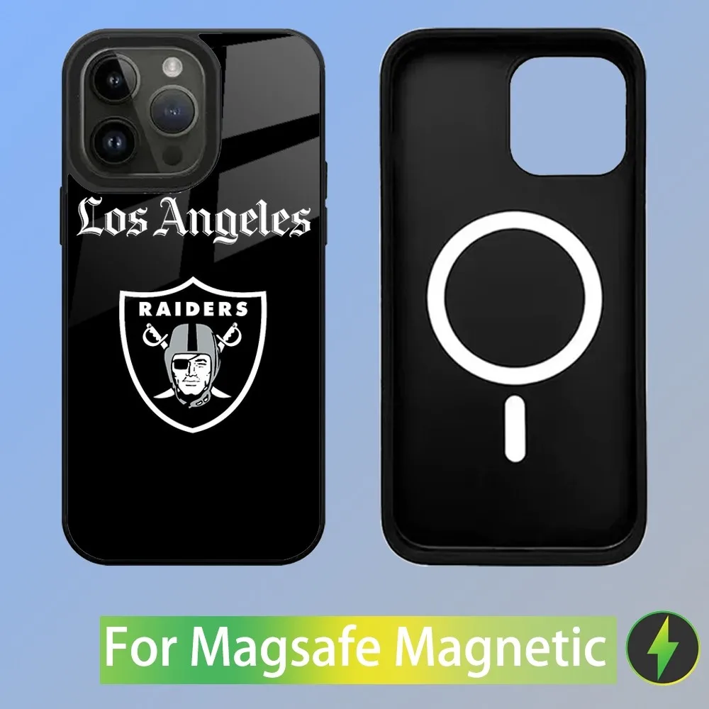 Oakland Raiders Phone Case For iPhone 15,14,13,12,11,Plus,Pro,Max Mini Magsafe Magnetic Wireless Charging