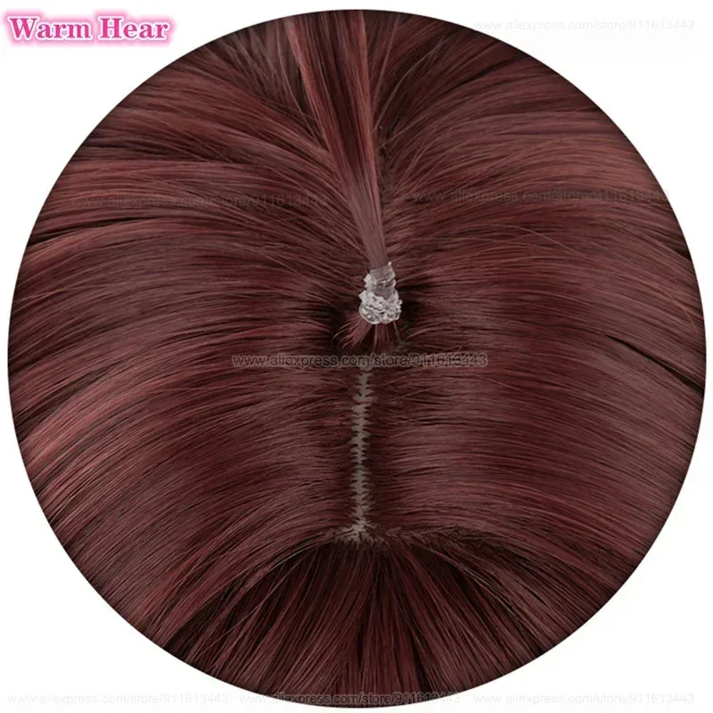 โมโมะ อายาเสะ สังเคราะห์ 43 ซม.ยาวสีน้ำตาลเข้มวิกผมและต่างหูผมทนความร้อนฮาโลวีนปาร์ตี้คอสเพลย์อะนิเมะวิกผม