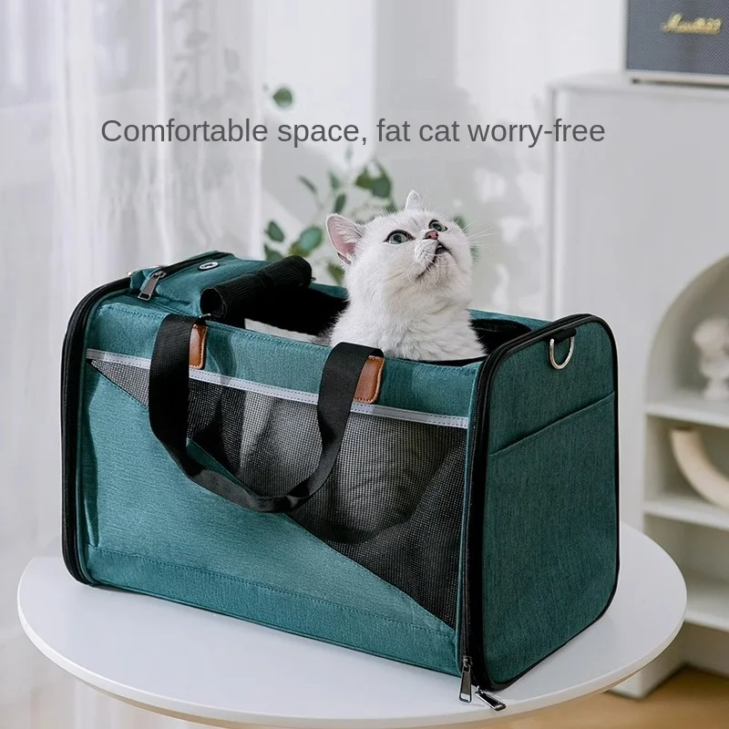 

Outdoor Mesh Pet Bag Breathable Cat Cage Dog Carrying Shoulder Bags Protable Pet Carrier Shoulder Pet Handbag Soft-sided Carrier