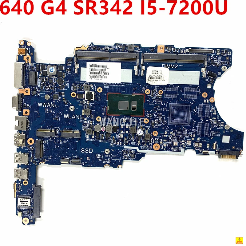 Płyta główna do laptopa HP PROBOOK 640 G4 L09565-601 L09565-001 6050A 2930101   Z procesorem SR342 I5-7200U 100% w pełni przetestowany