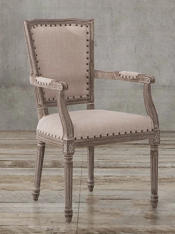 Rustic Vintage Oak Dining Chair
