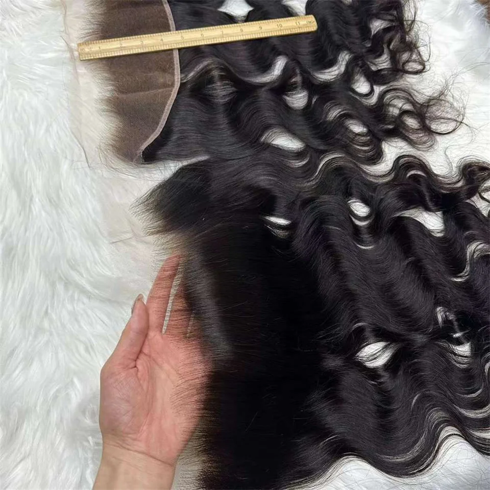 

4X4 13x4 Real HD Кружевная застежка Фронтальная часть человеческих волос Объемная волна Волосы из расплава Предварительно выщипанная застежка Волосы королевы Virgin Millionaire