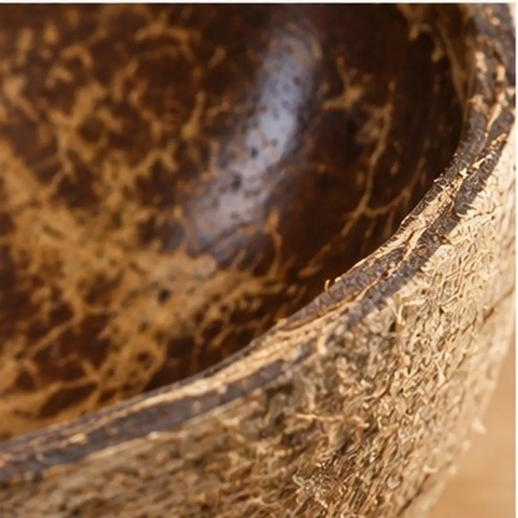 Coconuts Shell Bowl Natural Rough Surface Decorative Making Storage Home Multi-Function Round Food Serving Salad Bowl