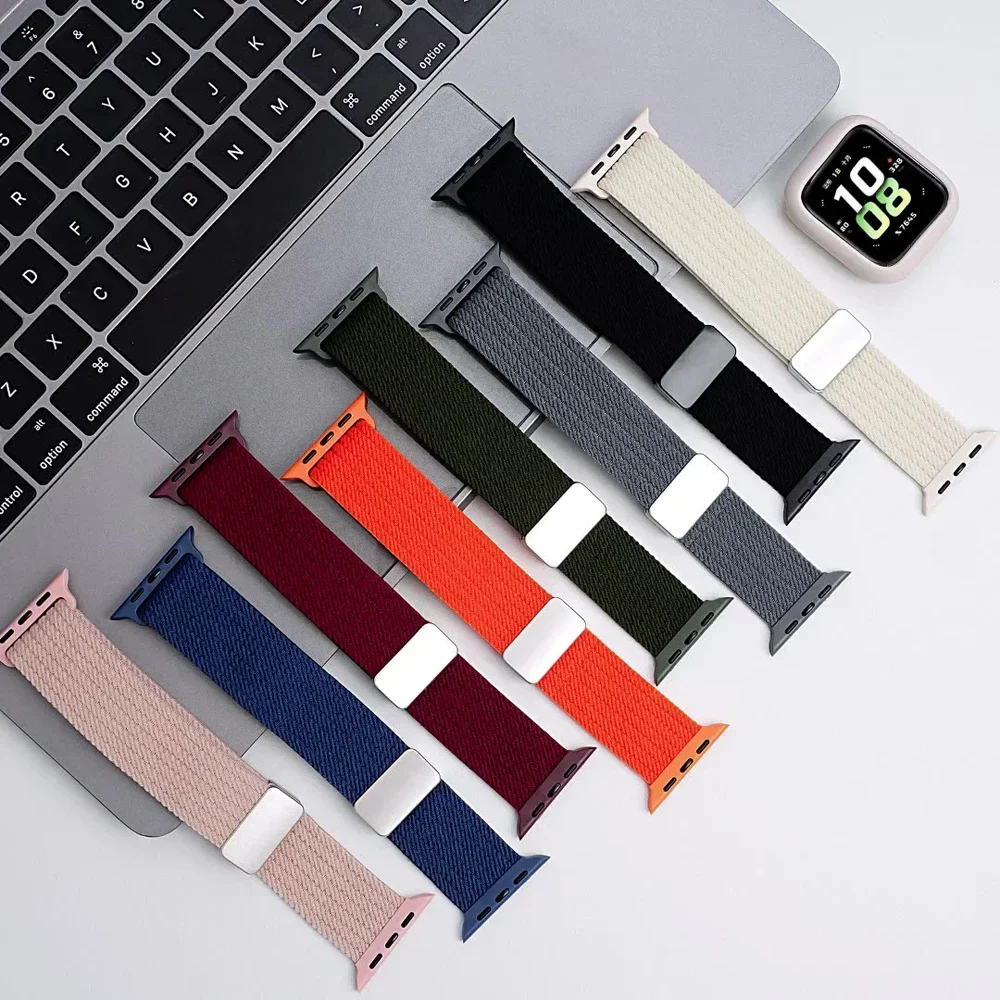 

Нейлоновый ремешок для Apple Watch 11, ремешок 46 мм 42 мм для iWatch 10 9 8 se 7 6 5 Браслет для Apple Watch Ultra 2 49/45 мм 41 44 мм Correa