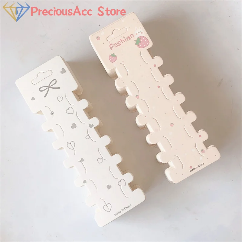 50PCS Hairpin Long Paper Card Hairband Display Card For DIY Hair Jewelry Packing Hair Clip Hairband Bracelet Retail Price Tag