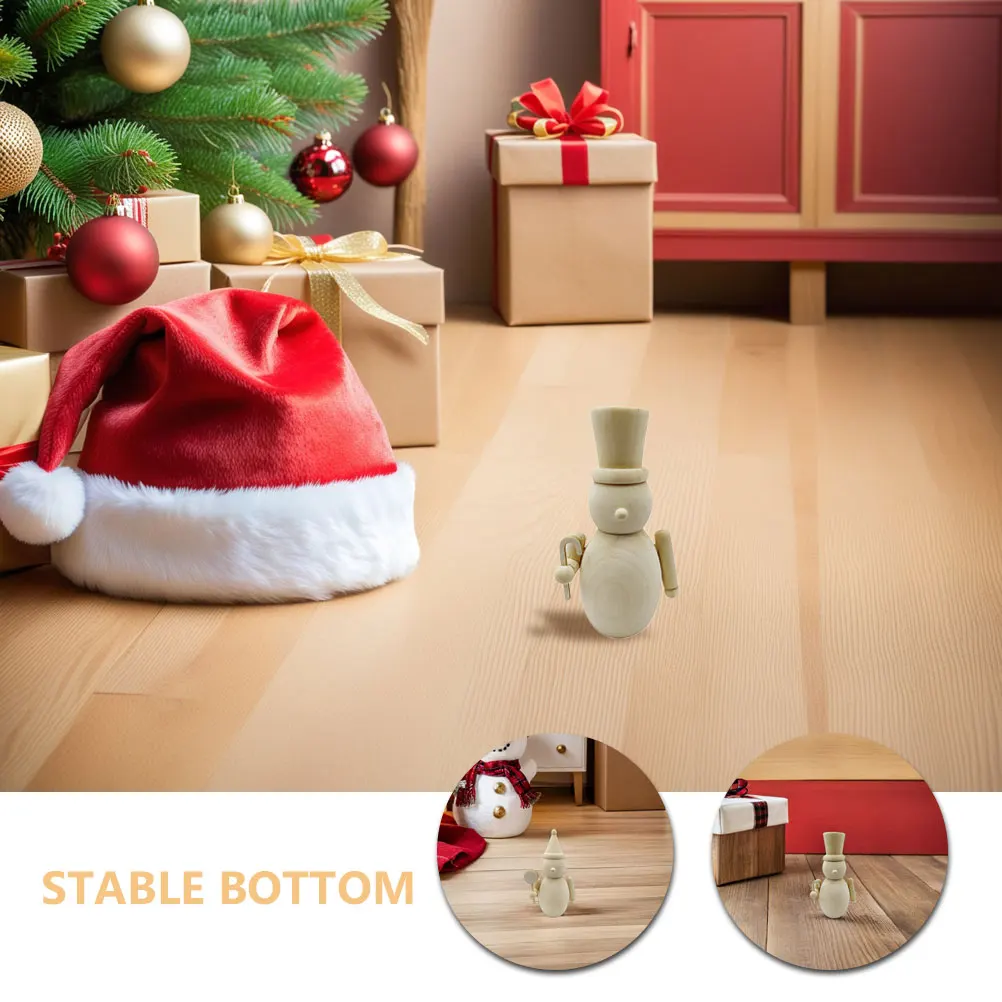 3 Peças de Figuras de Quebra-Nozes de Madeira DIY, Decorações de Natal em Madeira Não Acabadas, Pinte Seu Próprio Soldado Quebra-Nozes