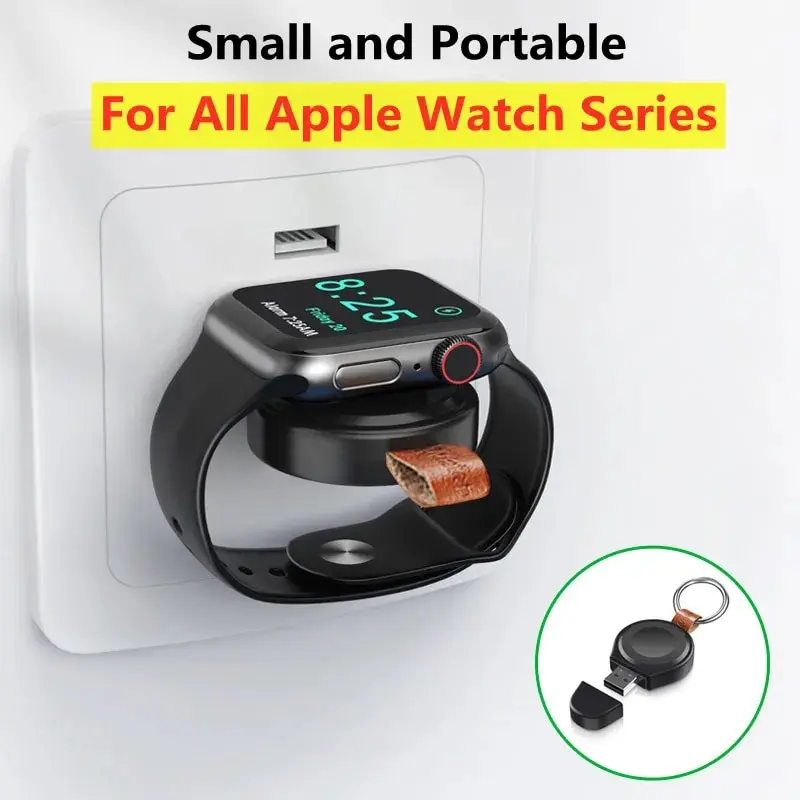 Magnetic Watch Wireless Charger Station Dock for Apple Watch Series IWatch S9 S8 Ultra 7 6 5 4 3 Portable USB Fast Charging Base