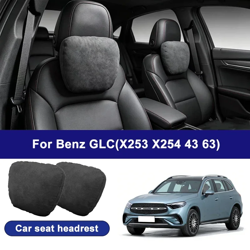 

For Benz GLC X253 X254 43 63 car headrests,soft universal adjustable car seat pillows, car neck pillow cushions, car accessories