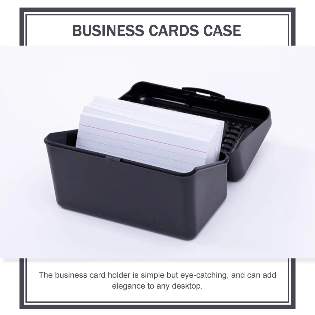 

Стабильный устойчивый к падениям пластиковый ящик для хранения визитных карточек, настольный держатель для карт-футляр для карт, офисные принадлежности, 2 шт.