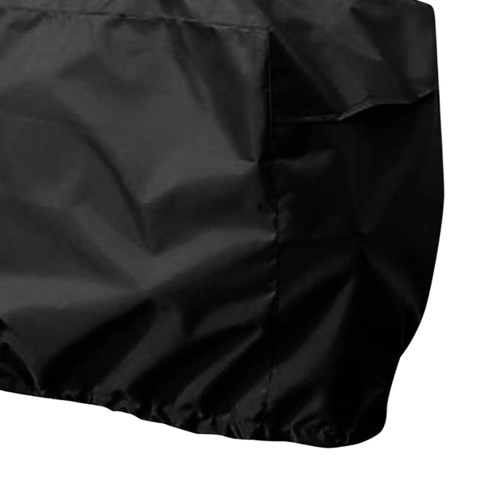 Heavy Duty Boat Motor Cover Black Oxford Cloth Dustproof Windproof Engine Hood for Outdoor Marine Use