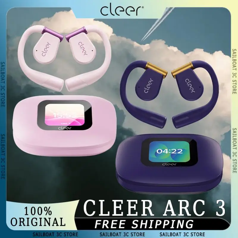 [Youth Edition] Cleer ARC 3 Open AI Earphones Bluetooth5.4 32GB Memory IPX7 Waterproof HI-FI Portable Custom Open MP3 Headphone