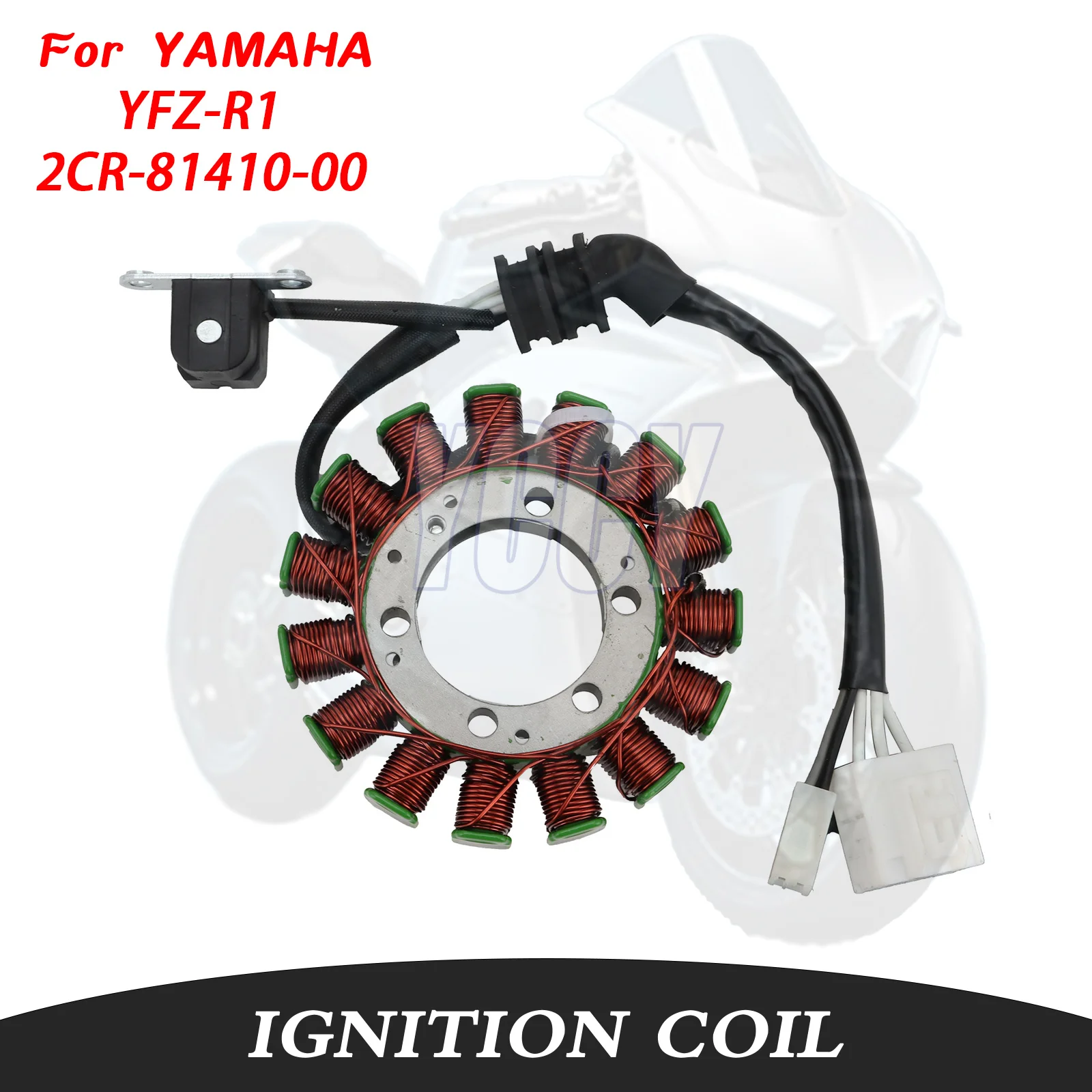 Bobine de stator d'allumage de moto impeccable 2CR-81410-00 pour YAMAHA YFZ-R1 YFZR1 YFZ R1 R1M R1S 2015-2024 2CR8141000 NEUF